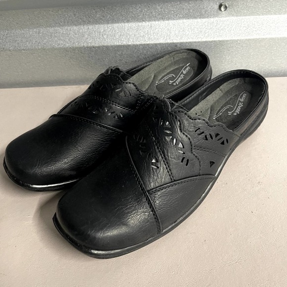 Easy Street Women's Black Forever Mules Slip On Comfort Clogs - Size 8.5 - Picture 1 of 6